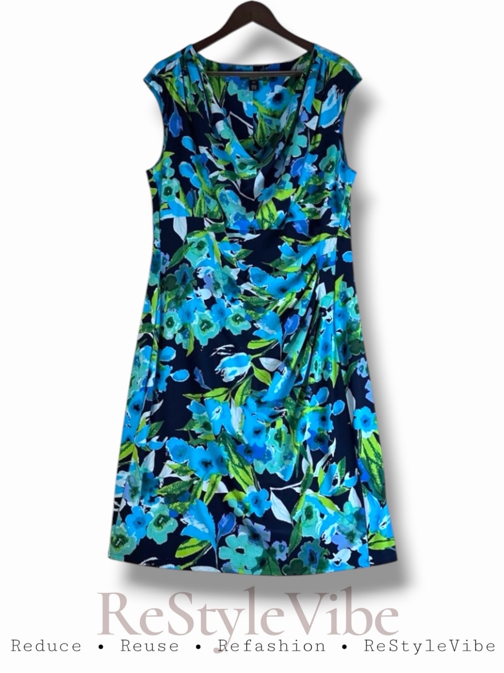 LAUREN RALPH LAUREN LRL Women’s Size 16W Dress Floral Tropical Sheath Stretch